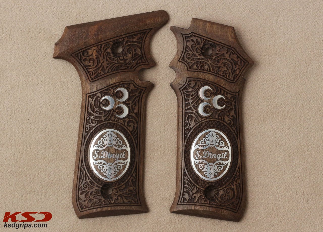 LLama 1911 Style Ceviz Ağacı Gümüş Logo (Büyük) 