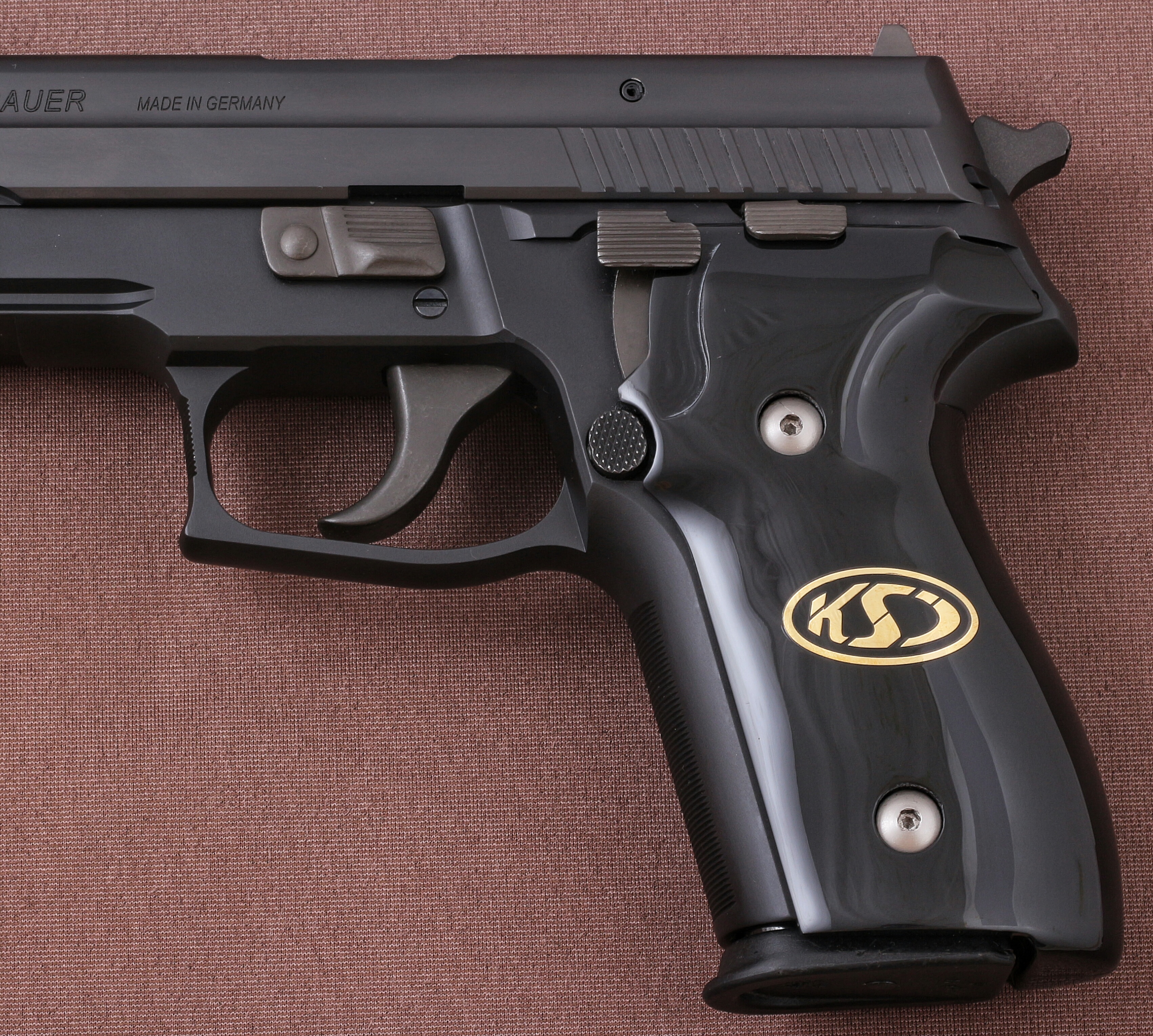 Sig Sauer P228 / P229 Siyah Akrilik Pirinç Logo 